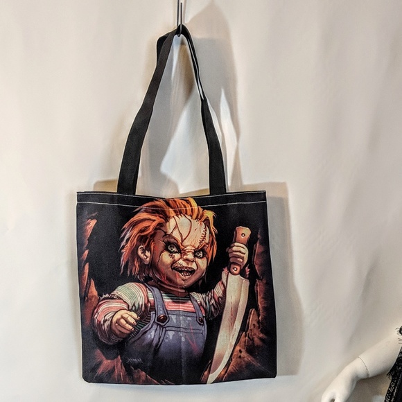 Handbags - Chucky Horror Shopping Tote Market Bag Gothic Handbags - Chucky Horror Shopping Tote Market Bag Gothic